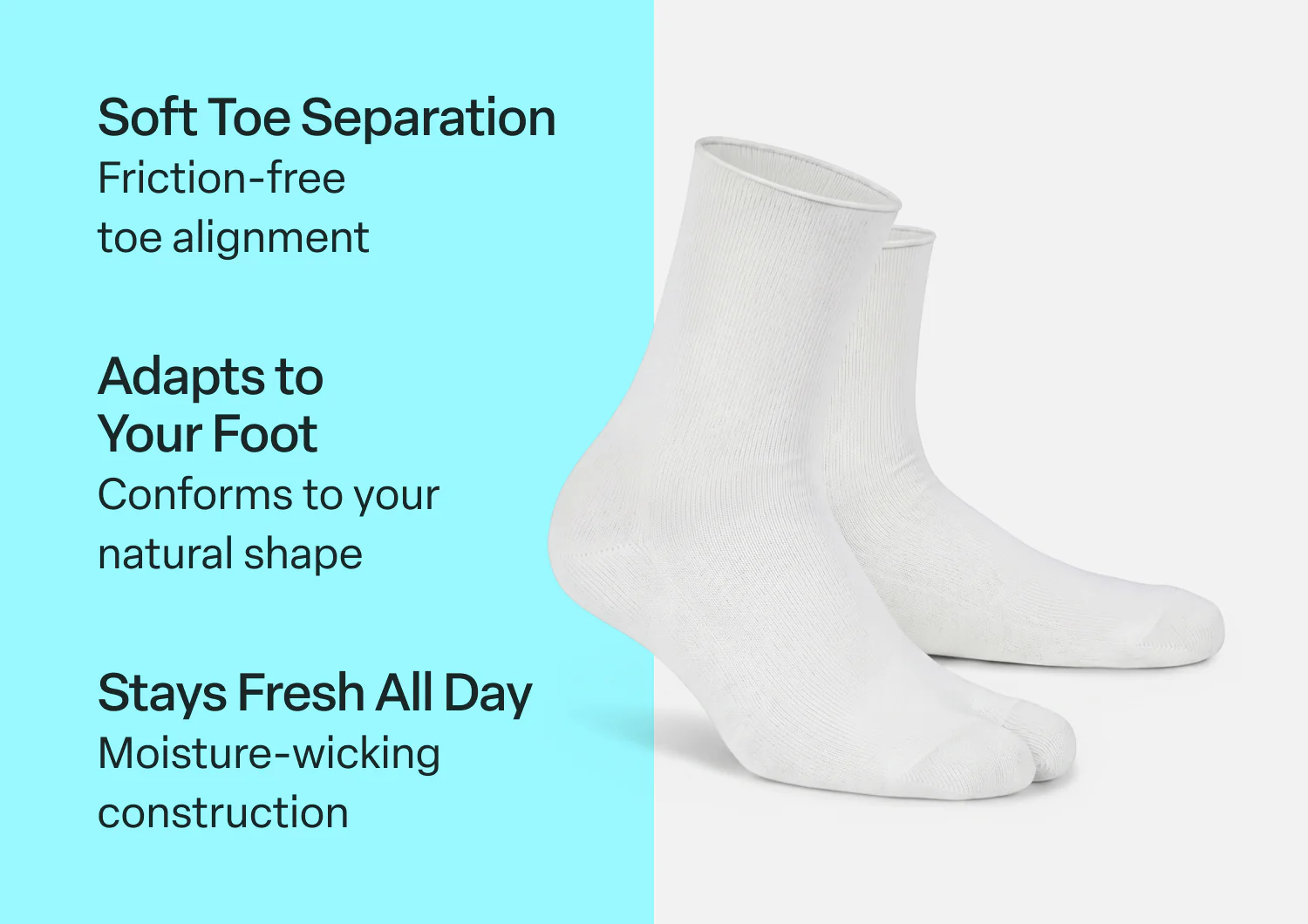 Bunion Relief Socks - White - Image 3