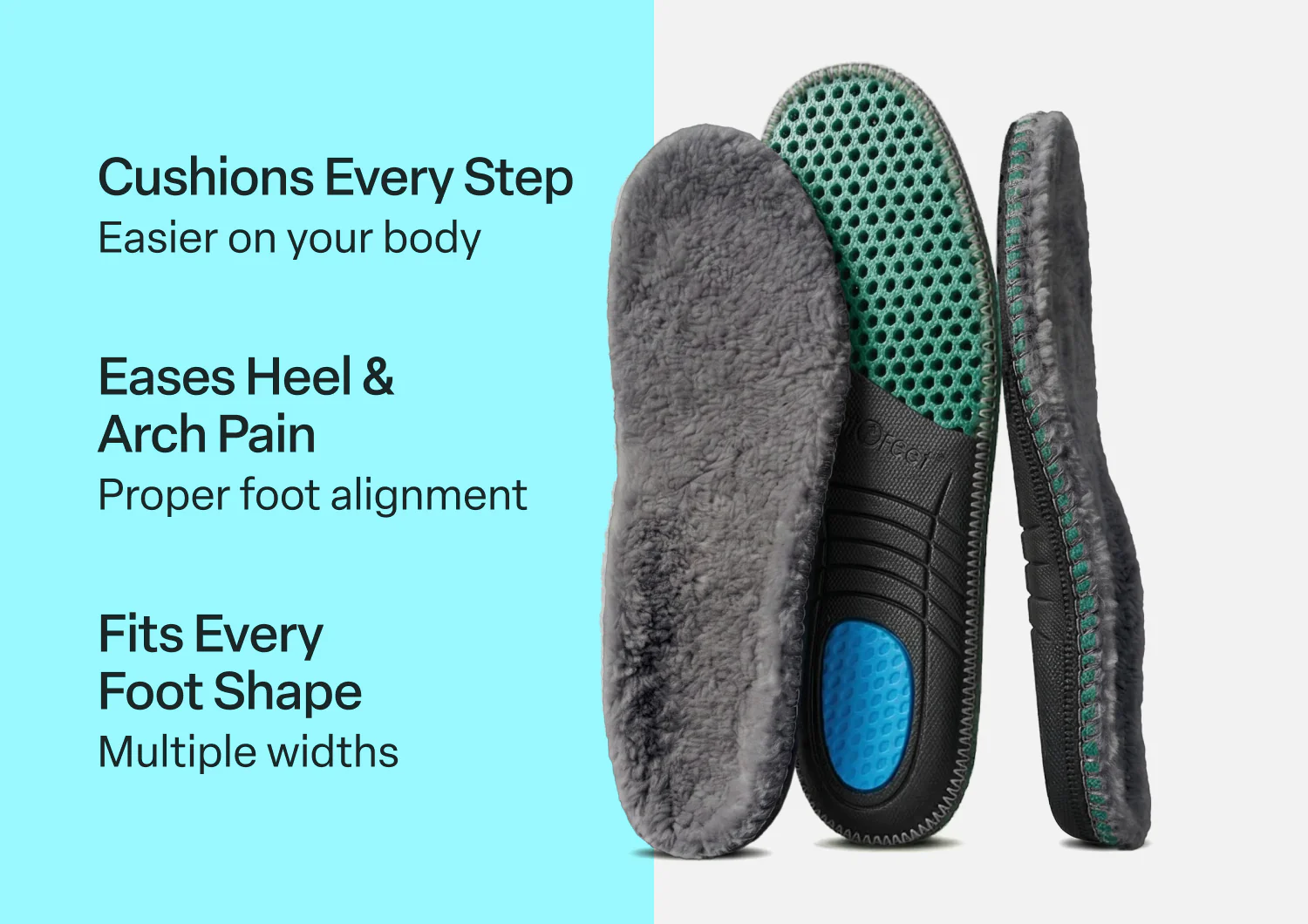 Women's Slipper Insoles - Gray - Image 3
